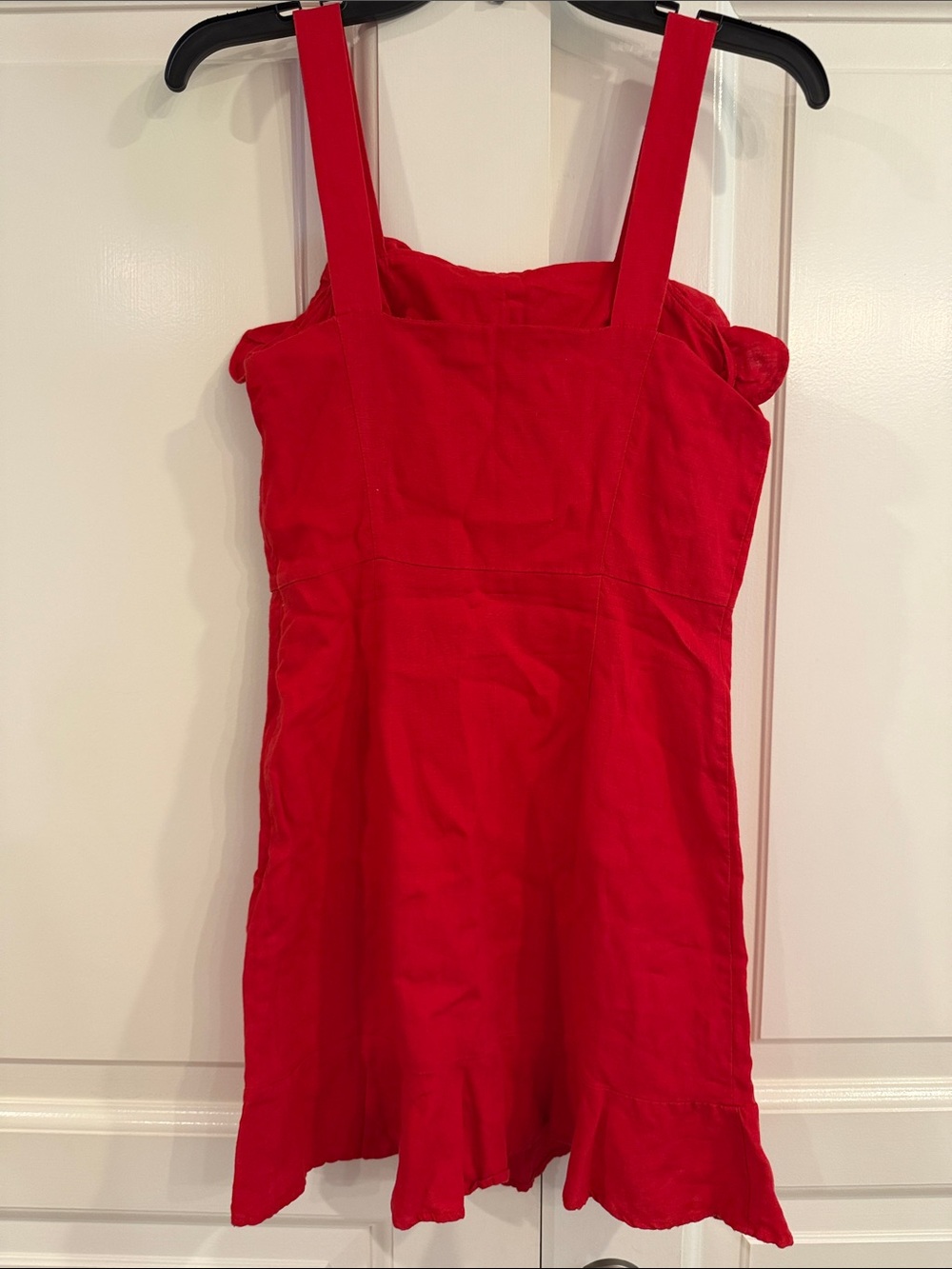 MNG Red Ruffle Strap Mini Dress - Picture 4 of 4